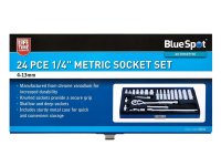 BlueSpot Tools 1/4in Metric Socket Set 24 Piece