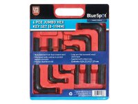 BlueSpot Tools Jumbo Hex Key Set 6 Piece (8-19mm)
