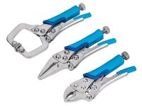 BlueSpot Tools Mini Locking Pliers Set 3 Piece