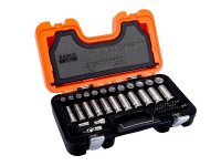 Bahco S330L Socket Set of 53 Metric 3/8in Deep Drive + 1/4in Accessories