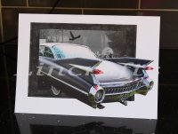1959 Cadillac, Big Momma, Birthday Card. Auto wall art, American car print by LDA. C49