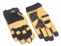Kuny's Hybrid-275 Top Grain Leather Neoprene Cuff Gloves - Large