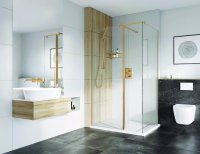 Roman Haven Select 1400mm Wetroom Panel (10mm) - Brushed Bronze