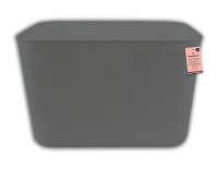 Storesmart Rattan Effect Storage Box with Handles - 5.8L - Assorted Colours