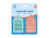 Worldtour Trend PU Leather Luggage Tags - 2pk - Assorted