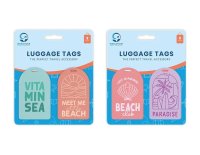 Worldtour Trend PU Leather Luggage Tags - 2pk - Assorted