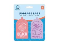 Worldtour Trend PU Leather Luggage Tags - 2pk - Assorted