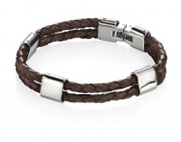 Gents Brown Leather Bracelet