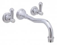 Perrin & Rowe 3Hole Wall Mounted Bath Filler with Lever Handles (3783)
