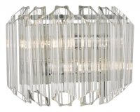 Dar Tuvalu 2 Light Wall Light Glass & Polished Chrome