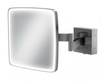 HIB Eclipse Square LED Extendable Magnifying Mirror
