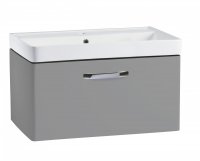 Tavistock Compass 800mm Wall Mounted Unit and Basin - Gloss Light Grey