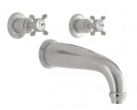 Perrin & Rowe 3Hole Wall Mounted Bath Filler with Crosshead Handles (3801)
