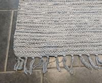 Large Grey Handloomed Natural Recycled Yarn Rug - 180cm x 245cm 