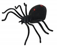Soft Toy Black Widow Spider by Hansa (23cm.L) 7195