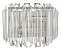 Dar Tuvalu 2 Light Wall Light Glass & Polished Chrome