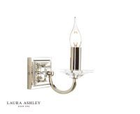 Laura Ashley - Carson Wall Light Polished Nickel Glass