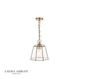Laura Ashley Clayton Pendant Antique Brass Glass