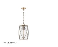 Laura Ashley Beckworth Ceiling Lantern Antique Brass and Glass
