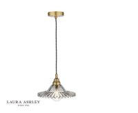 Laura Ashley Pippa Pendant Aged Brass Smoked Glass