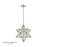 Laura Ashley Small Star Pendant Polished Silver Glass