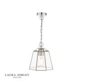Laura Ashley Clayton Pendant Polished Silver Glass