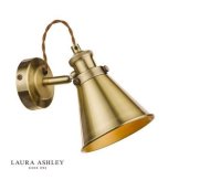 Laura Ashley Rufus Single Spotlight Antique Brass