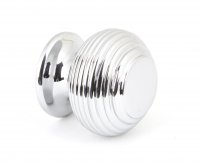 Polished Chrome Beehive Cabinet Knob 30mm