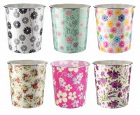 Zoom Floral Print Waste Bin - Assorted