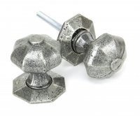 Pewter Octagonal Mortice/Rim Knob Set