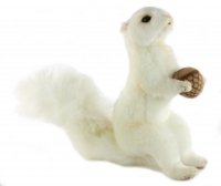 Soft Toy White Squirrel with Nut by Hansa (19cm.H) 7742