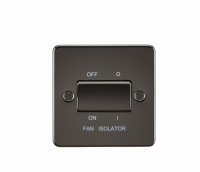 Knightsbridge Flat Plate 10AX 3 Pole Fan Isolator Switch - Gunmetal - (FP1100GM)