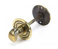 Aged Brass Round Bathroom Thumbturn