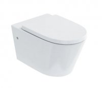 Britton Bathrooms Sphere Rimless Wall Hung WC including Seat