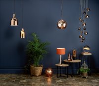 Dar Speckle 1 Light Electro Plated Pendant Copper Finish