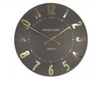 12" Mulberry Wall Clock Espresso - Thomas Kent