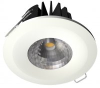 Fire-Rated 8W COB LED Downlight Dimmable 5000K - White Bezel
