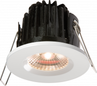 Knightsbridge IP65 7W LED 3000K Warm White Downlight comes with White Round Bezel - (VFRCOBAWW )