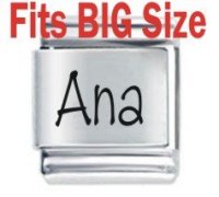 Ana Etched Name Charm - Fits BIG size 13mm