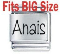 Anais Etched Name Charm - Fits BIG size 13mm
