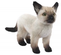 Soft Toy Cat, Siamese Kitten by Hansa (33cm) 7595