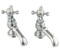 Silverdale Victorian Cloakroom Basin Pillar Taps - Chrome