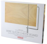 Apollo Housewares Rubberwood Cheese Board With Wire