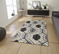 Think Rugs Hong Kong 7526 Grey - Various Sizes