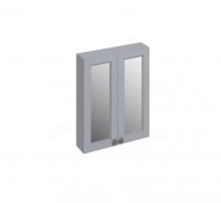 Burlington Bathrooms Grey 60cm Double Door Mirror Cabinet