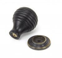 Ebony and AB Beehive Cabinet Knob 35mm