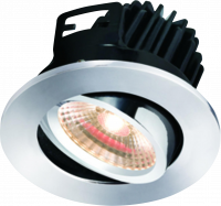 Knightsbridge IP20 7W LED 3000K Warm White Tilt Downlight with Fixed Chrome Bezel - (VFRCOBWW2)