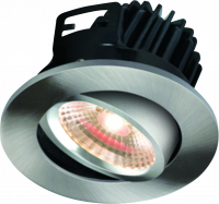 Knightsbridge IP20 7W LED 3000K Warm White Tilt Downlight with Fixed Brushed Chrome Bezel - (VFRCOBWW3)