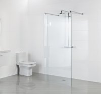 Roman Haven Select 1400mm Linear Wetroom Panel (10mm) - Chrome