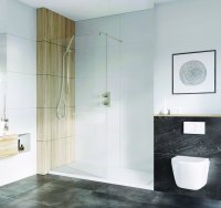 Roman Haven Select 1400mm Wetroom Panel (10mm) - Brushed Nickel